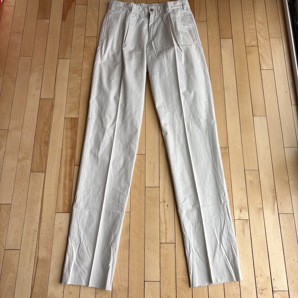 NEW Bills Khakis M2P-SPBL POPLIN Pleated Front unfinished STONE SZ 30 $165